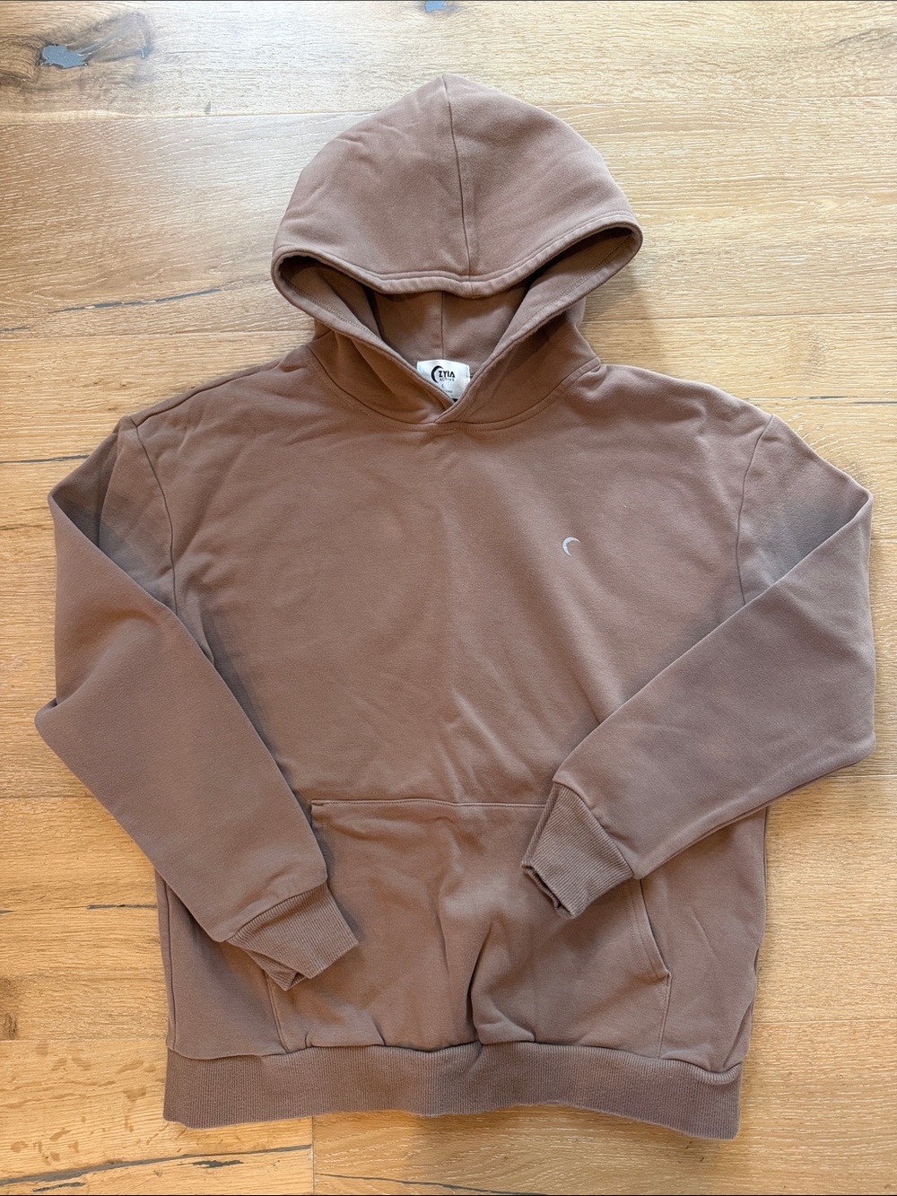 ZYIA Women's Brown Hooded Pullover Sweatshirt